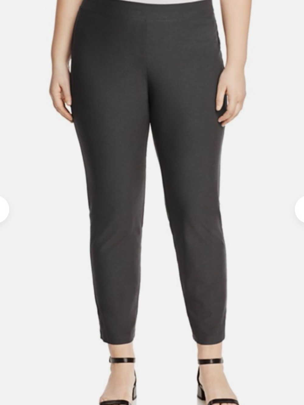 Eileen Fisher Chocolate Brown Textured Pull on Capris .